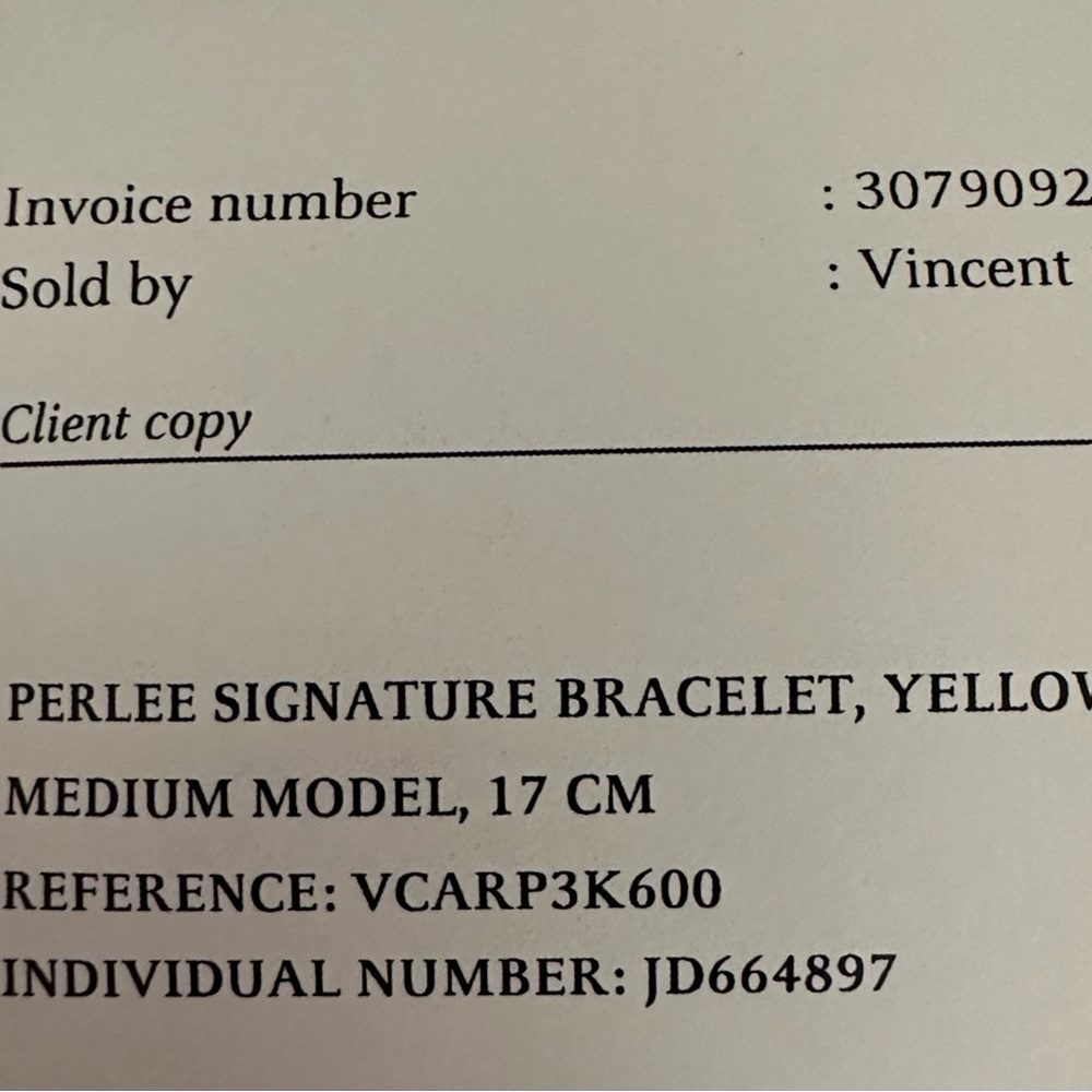 Authentic!  Perlée signature bracelet, medium model 17cm